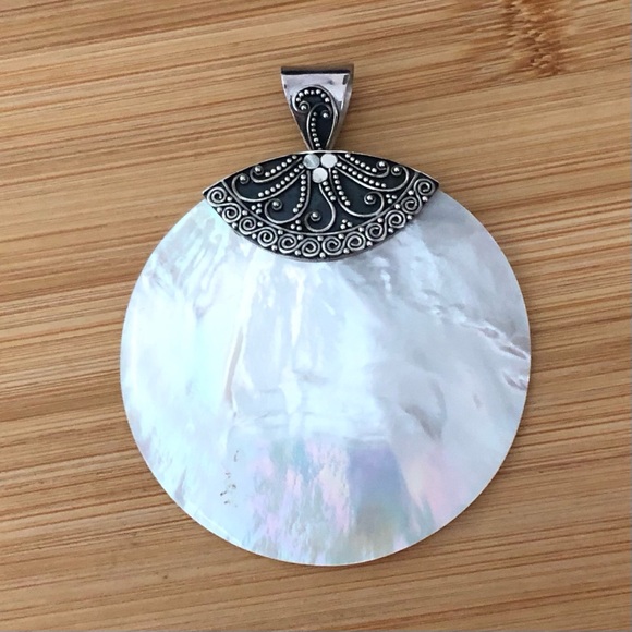 $112 Designer Estate Necklace & Pendant Sterling Marked Meran 925 INDONESIA - Picture 9 of 10